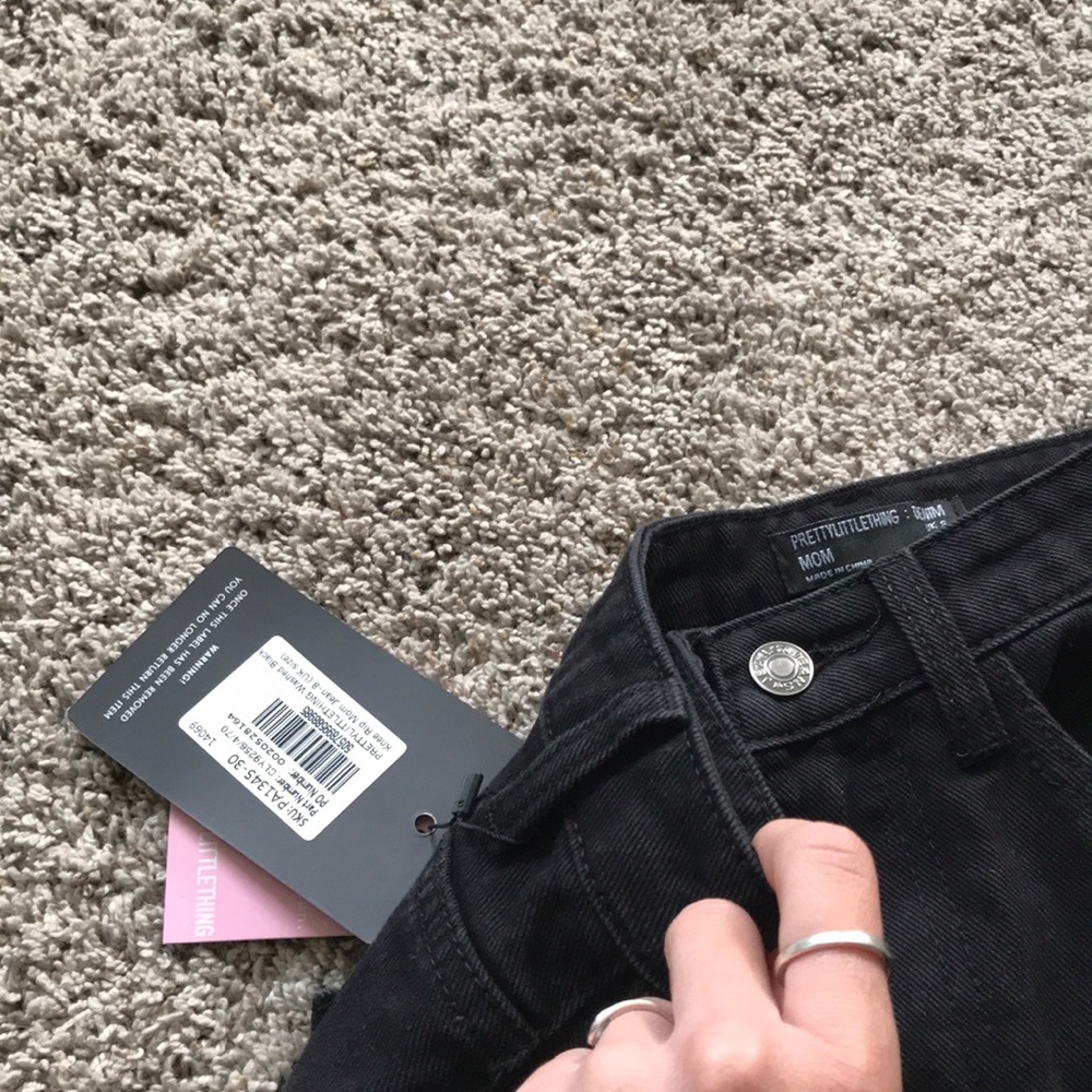 Black Ripped Mom Jeans - Picture 2 of 6